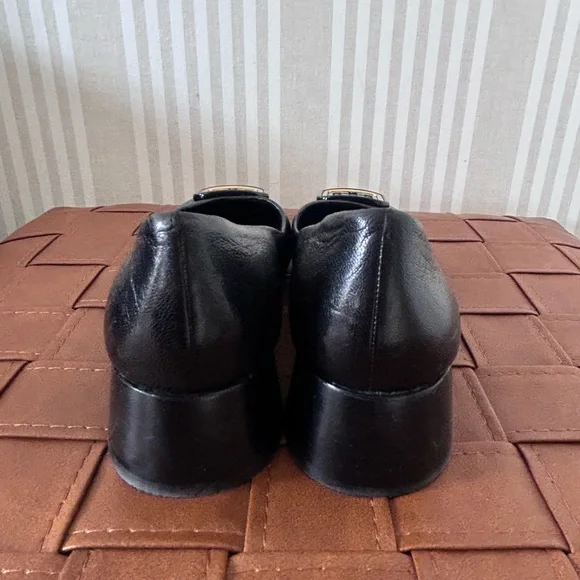 Tory Burch Georgia Leather Pumps Black 1918 Womens Shoes Size 7 - Picture 10 of 12